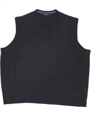 JAMES PRINGLE Mens Vest Tank Top XL Navy Blue Acrylic CO03 - Image 1 of 3
