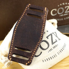 Handmade Vintage 405 Italian Veg Tanned Leather Bund Pad for watch straps