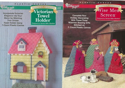 DOS kits de lona de plástico The Needlecraft Shop hombres sabios, toallero victoriano Foto 1 de 4