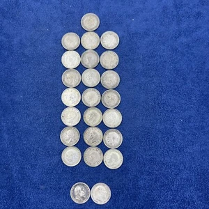 Great Britain Silver 3 Pence (24) Coins- LOT Z 67 - Picture 1 of 10