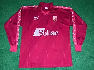 FC METZ XLARGE XL VINTAGE Sollac Puma maglia jersey shirt manica lunga P515 - Foto 1 di 13