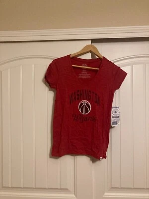 Washington Wizards T Shirt Short Sleeve Small NWT 100% Cotton V Neck '47 Red - Image 1 of 3