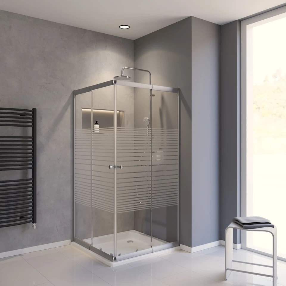 SCHULTE Duschkabine Eckeinstieg Dusche 75-90 cm Schiebetür Duschabtrennung Eckdusche
