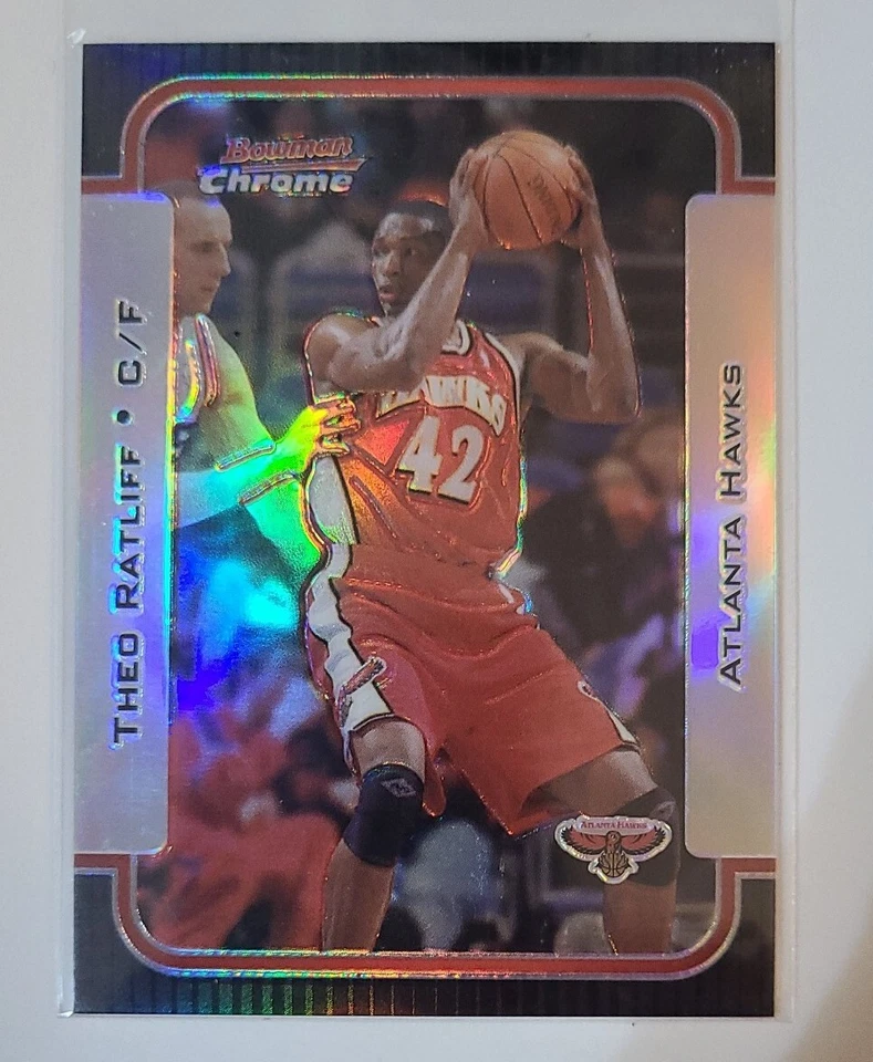 2003-04 Bowman Chrome Refractor /300 Theo Ratliff #99 HAWKS MINT FO5925 - Image 1 of 1