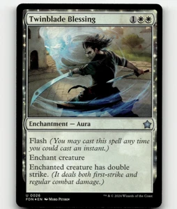 FOIL - MTG - Twinblade Blessing #26 - Foundations - Picture 1 of 1