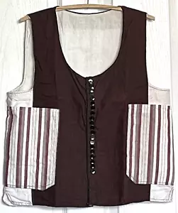 Unisex handmade waistcoat Big pockets Theatre costume Chest 38 hippie festival - Picture 1 of 2