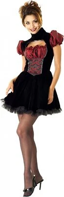 Disfraz de Halloween para adulto French Maid Borgoña negro cámara de arriba Foto 1 de 2