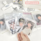 50Pcs/pack Transparent Self-adhesive Opp Bag Photo Cards Protective Storage Bag