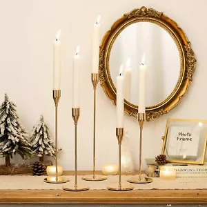 3Pcs Long pole Table Candlestick Holder Gold Candle Holders Candlelight Decor - Picture 1 of 12