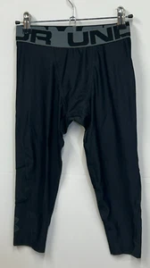 NWT Under Armour Boy's Heatgear Armour ¾ Leggings Black Size M - Picture 1 of 14