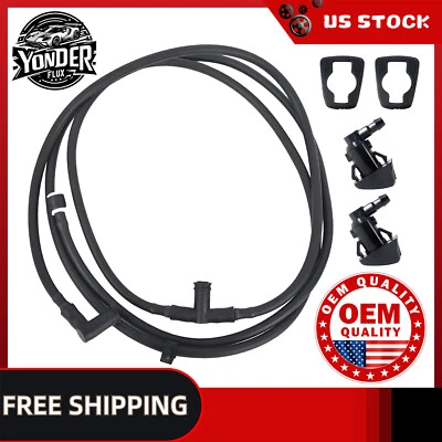 2pcs Windshield Washer Hose And Nozzle For 2011-2016 Ford F250 F350 BC3Z17K605B - Image 1 of 4