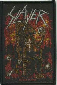 SLAYER Devil on Throne 2014 länglich - GEWEBT NÄHEN AUFNÄHER offizielle Ware - Bild 1 von 1