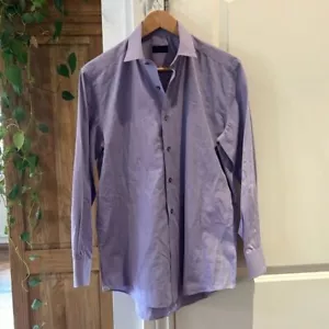 LANVIN purple 15 3/4 size 40 button up dress shirt made in Italy - Picture 1 of 13