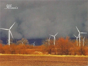 Postcard IL Illinois LaSalle County Wind Generators Windmills Unused MINT - Picture 1 of 1
