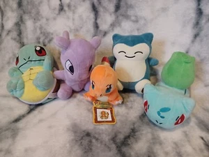Bundle of Pokemon Center Soft Plush Toys Snorlax Mewtwo Charmander Canvas + - Picture 1 of 7