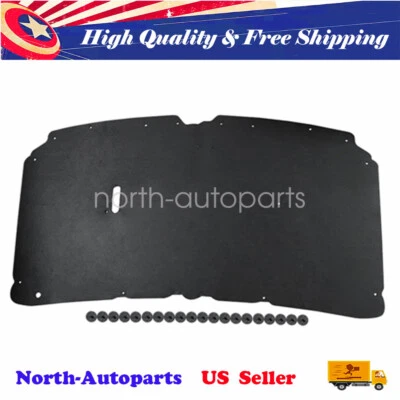 For 1999-07 Ford F250 F350 F450 Excursion Hood Insulation Pad Heat Shield &Clips Foto 1 de 4