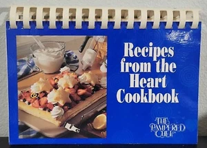 Vintage Pampered Chef Recipes From The Heart 90s 1997 Cookbook Spiral - Foto 1 di 6