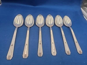 Lote de 6 Internacionales/Wm. Cucharaditas plateadas Rogers TERRACE 6 1/8" - Imagen 1 de 7