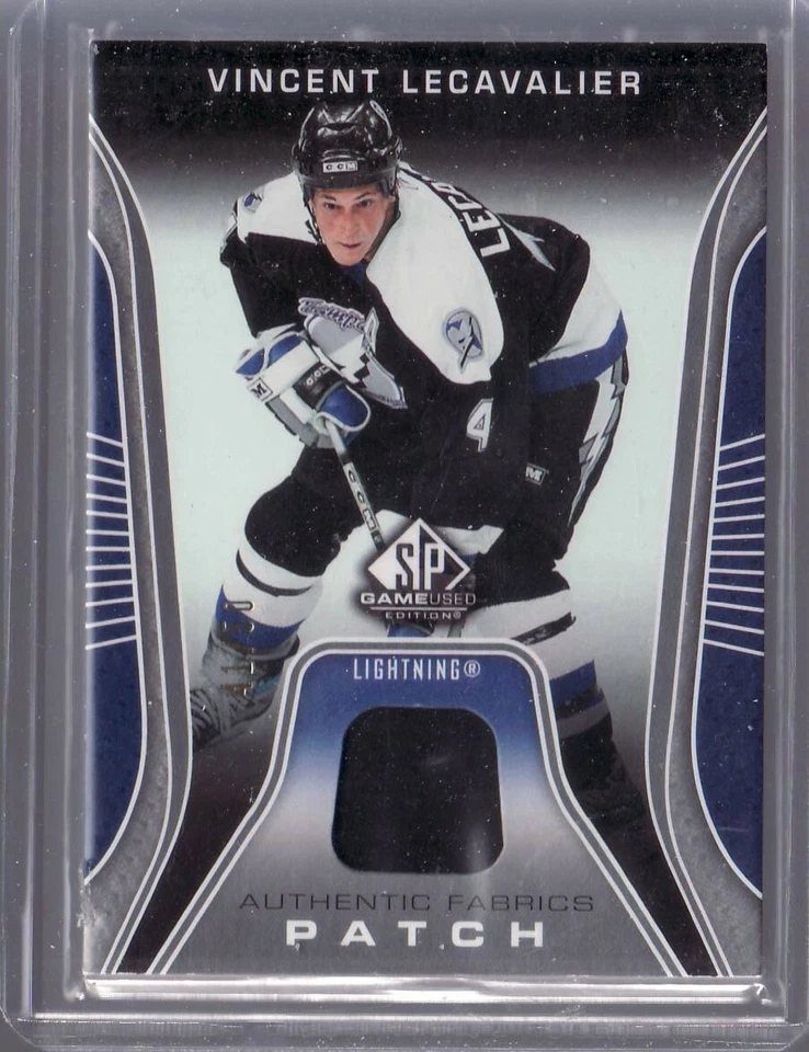 2006/07 VINCENT LECAVALIER  SP GAME USED AUTHENTIC FABRICS PATCH CARD 41/50  - Image 1 of 2