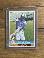 Dave May Signed 1976 Topps Card Braves Auto