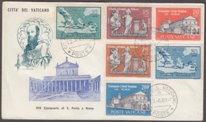 VATIKAN SC #304-9 FDC - 1900 JAHR DER ANKUNFT VON ST PAUL in ROM - Bild 1 von 1