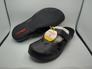 Orthaheel Women's Black Floral Embroidered Clogs Mules Slides Orthopedic Hannah - Picture 1 of 5