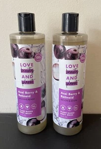 2PK Love Beauty & Planet Acai Berry Retinoid Smooth Plant Body Wash 20oz each - Picture 1 of 4