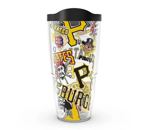 PITTSBURGH PIRATES, 24oz DOUBLE WALL, TUMBLER FROM TERVIS WITH LID INCLUDED Cover