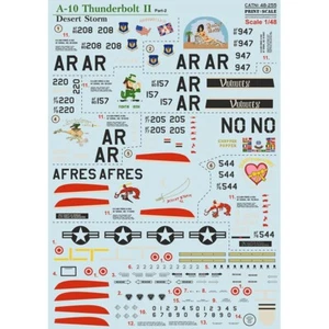 Thunderbolt A-10. Tormenta del desierto. Parte 2 Calcomanías 1:48 PS 48-255 para kit modelo - Imagen 1 de 2