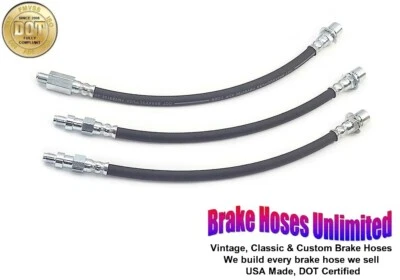 BRAKE HOSE SET Cadillac Series 60 Special, 1965 1966 1967 1968 - Front Drum - Image 1 of 2