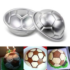 2pcs Palla da calcio in alluminio torta pan BARATTOLI Pasticceria Vassoio da Forno Stampo Decorazione Strumenti