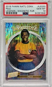 2018 Panini National Conv. Legends Magnetic Fur - Pele #LEG20 PSA GEM MINT 10!!! - Picture 1 of 2
