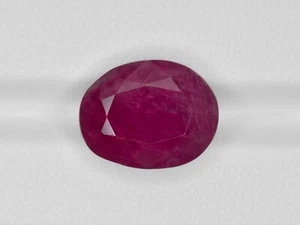Rubino BURMA Certificato GRS 13,61 Cts Naturale Non Trattato Rosso Profondo Ovale - Foto 1 di 10