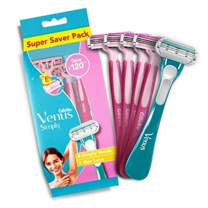 Gillette Venus Simply Venus Haarentfernungsrasierer für Damen Rosa 5er Pack - Bild 1 von 8