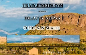 Telón de fondo de ferrocarril modelo mesa negro TrainJunkies - Imagen 1 de 6