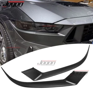Borde de párpado de faros delanteros de carbono mate para Ford Mustang Dark Horse S650 2024+ - Imagen 1 de 11