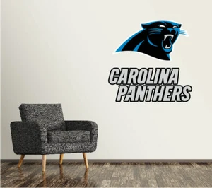 Carolina Panthers Wall Decal Logo Football NFL Art Sticker Vinyl LARGE SR87 - Picture 1 of 1