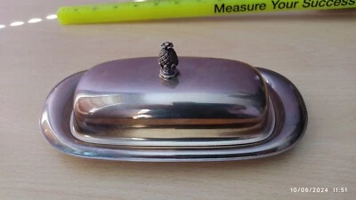 Plato de mantequilla vintage WM ROGERS #987 plateado Foto 1 de 4