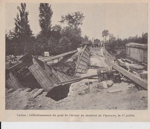 1897 -- TARBES INFLECHISSEMENT DU PONT DE L ADOUR LE 17 JUILLET 3H917 - Bild 1 von 1