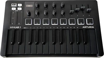 ARTURIA MIDI Keyboard Controller MiniLab 3 Deep Black New Item from Japan - Image 1 of 3