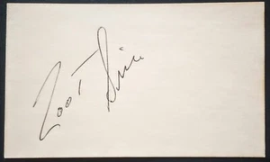 Zoot Sims Autograph 3x5 Index Card - Picture 1 of 1