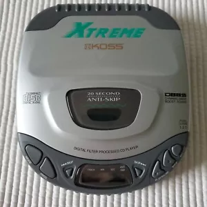 Koss Xtreme CD Player CDP367 1999 silber funktioniert DBBS dynamischer Bass Boost Sound - Bild 1 von 12