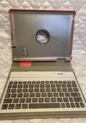 BB2 Targus AKB34-A Red/Gray Bluetooth Rotating Keyboard Case Foli for iPad 2,3,4 - Image 1 of 4