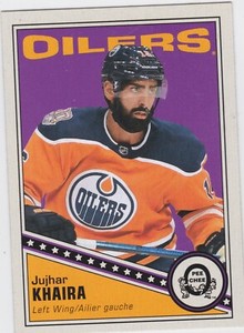 19/20 OPC...JUJHAR KHAIRA...RETRO PARALLEL...# 222...OILERS...FREE COMBINED SHIP