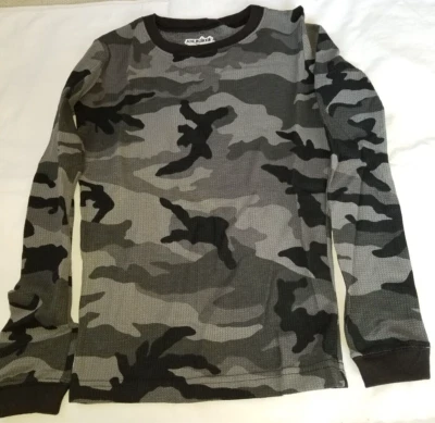 Joe Boxer Negro y Gris Camuflaje Térmico Niños Talla 12 Foto 1 de 3