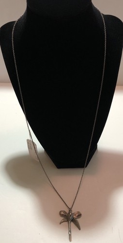 VALENTINO Collana Ciondolo Metallo Argento Ossidato Dragonfly Garavani