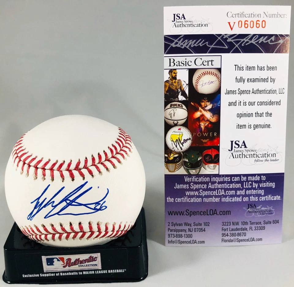 TYLER AUSTIN FIRMADO RAWLINGS ROMLB BÉISBOL YANKEES GEMELOS GIGANTES AUTOMÁTICO + CERTIFICADO DE AUTENTICIDAD JSA Foto 1 de 4