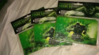 6 invitaciones y sobres de fiesta de cumpleaños de El Increíble Hulk Foto 1 de 2