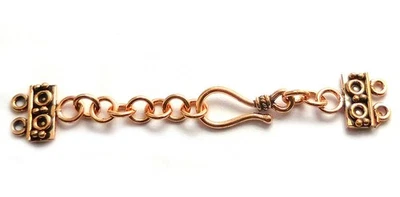 1 juego de broche de palanca extensor Bali 2 hilos cobre antiguo fabricación de joyas Foto 1 de 3