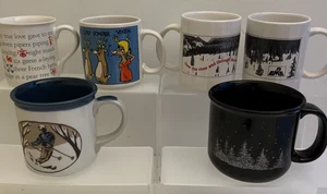 Seasonal Christmas Winter Snow Skiing Mugs Make a Selection - Picture 1 of 20
